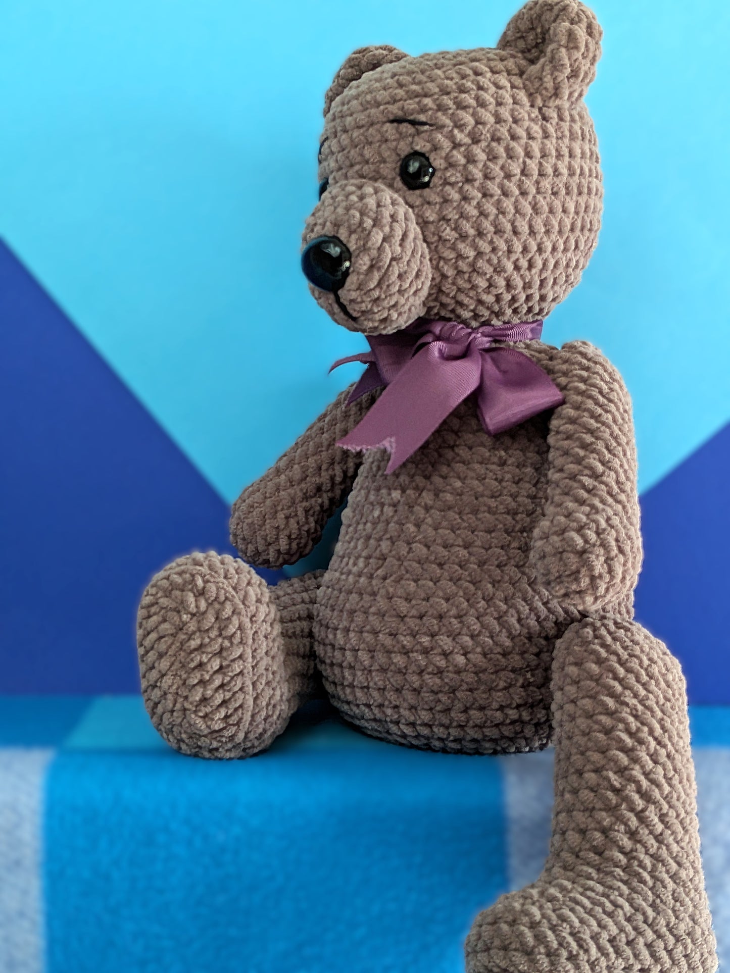 Brown Chenille Jointed Bear