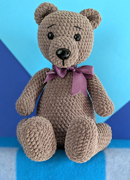 Brown Chenille Jointed Bear