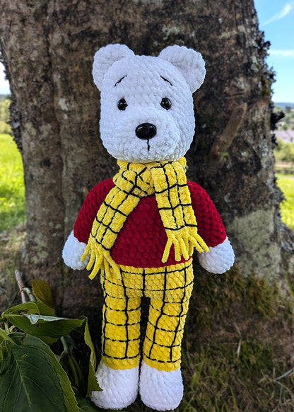 Yellow tartan bear